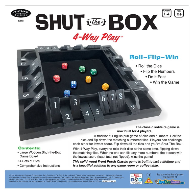 Shut the Box 4-Way Play - Walmart.com