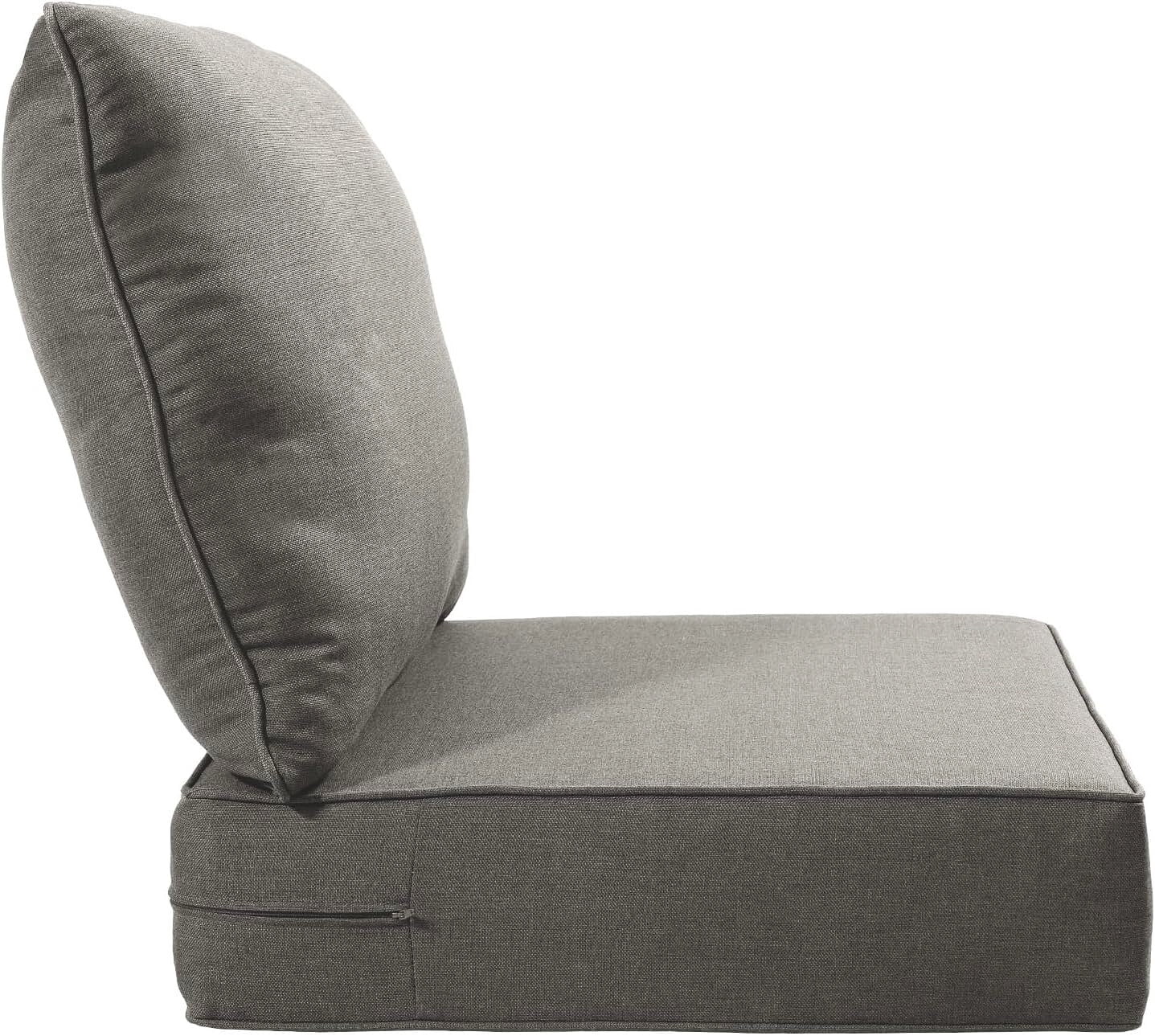 Bellefurn Outdoor Deep Seat Cushion 24 X 24 X 6 inch for Patio Furniture,Outdoor Chair Cushions Waterproof & Fade Resistant Patio Furniture Cushions for Wicker Chair, Sofa, Couch