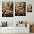 thumbnail image 4 of Designart "Coral Blue Buddhist Art Buddhas peaceful" Buddhism Print on Natural Pine Wood, 4 of 5