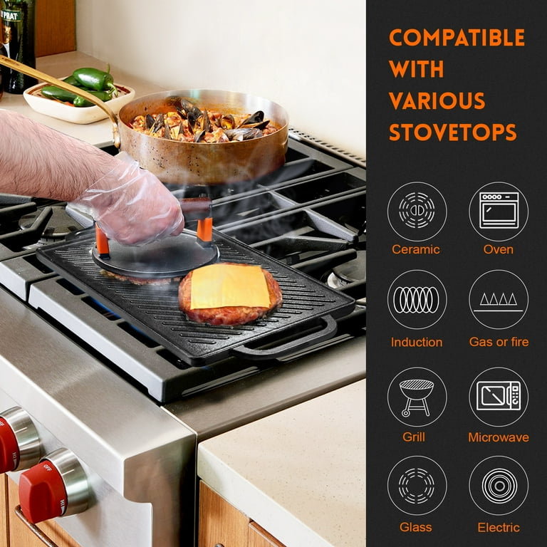 Cast Iron Griddle Gas Hob With Grill Plate Cast Iron Griddle For