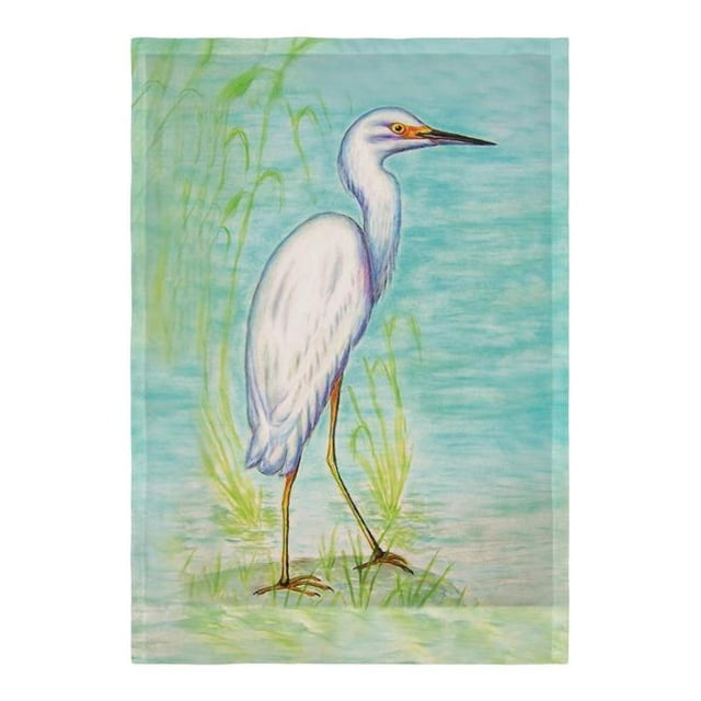 Betsy Drake FL025 Drapeau de l'Aigrette Enneigée de 12,5 x 18 Po