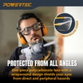 thumbnail image 4 of POWERTEC Safety Glasses ANSI Z87.1-2020, Clear Wraparound Protective Eyewear with Removable Foam Gasket, UV Protection for Construction, Woodworking & Jobsite Use (72317), 4 of 7