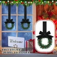 thumbnail image 6 of 12 PCS Mini Wreaths for Cabinets Christmas Wreath Decorations, Christmas Kitchen Cabinet Wreaths with Berry & Red Velvet Bow Ribbon Mini Xmas Hanging Garlands for Window Door Home Decor, 6 of 8