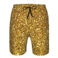 thumbnail image 3 of Goofa Gold Glitter Printed Mens Swim Trunks Summer Quick Dry Short Beach Swimwear Bathing Suits-XX-Large, 3 of 9