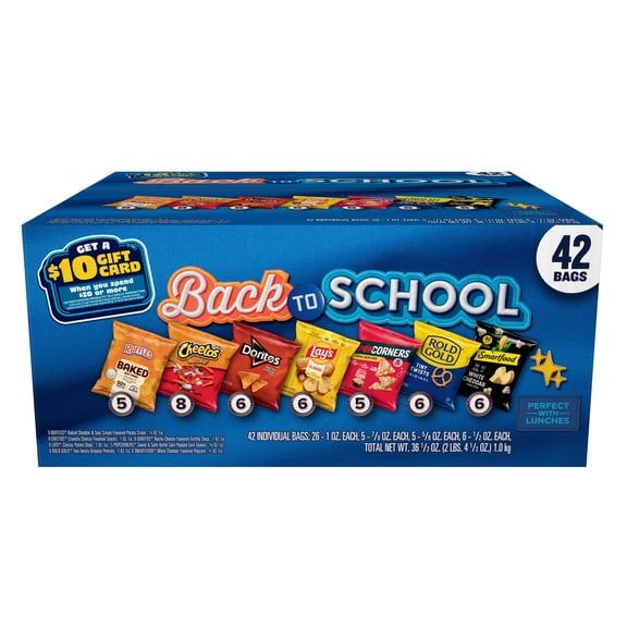Frito Lay Snacks Back To School Variety Pack, 42 Count