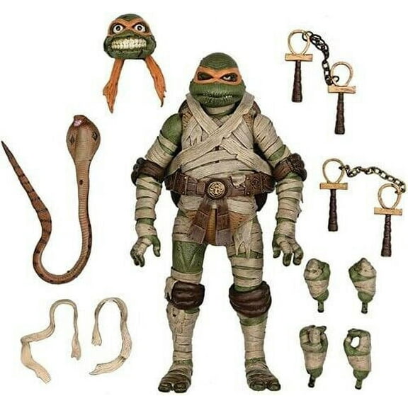 NECA - Universal Monsters vs TMNT Michelangelo As Mummy Ult 7 Action Figure [New