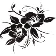 thumbnail image 4 of 18.8x18cm Negro Autocollant De Voiture De Motocyclette De Mode Des Fleurs De Bumper Dcoratif, 4 of 5