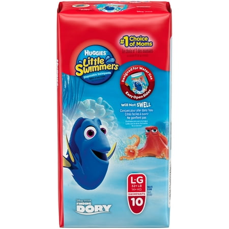 HUGGIES Little Swimmers Disney Pixar Finding Dory Swimpants, Size Large, 10 Swimpants