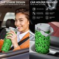thumbnail image 5 of 30oz Handheld Travel Tumbler with Handle – Double Wall Stainless Steel Insulated Cup, Flip Straw Lid, Leak-Proof & BPA-Free for Hot and Cold Drinks – Durable Coffee & Juice Mug Pink, 5 of 7