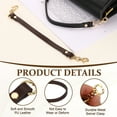 thumbnail image 3 of Uxcell 11.8 Inch Genuine Leather Purse Strap, 0.39 Inch Wide Short Handbag Strap Replacement Purse Handle Straps for Women DIY Handbag Underarm Bags, Dark Brown, 3 of 6