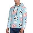 thumbnail image 3 of Sikiie Cute Panda Flying in the Sky Men's Hoodie, Essentials Hoodie, Sweatshirt, Pullover Hooded Sweatshirt for Men-Small, 3 of 7