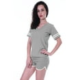 thumbnail image 3 of Moomaya Ensemble de Nuit Simple pour Femmes avec Shorts en Coton 2 Pcs Chemises de Nuit, 3 of 7