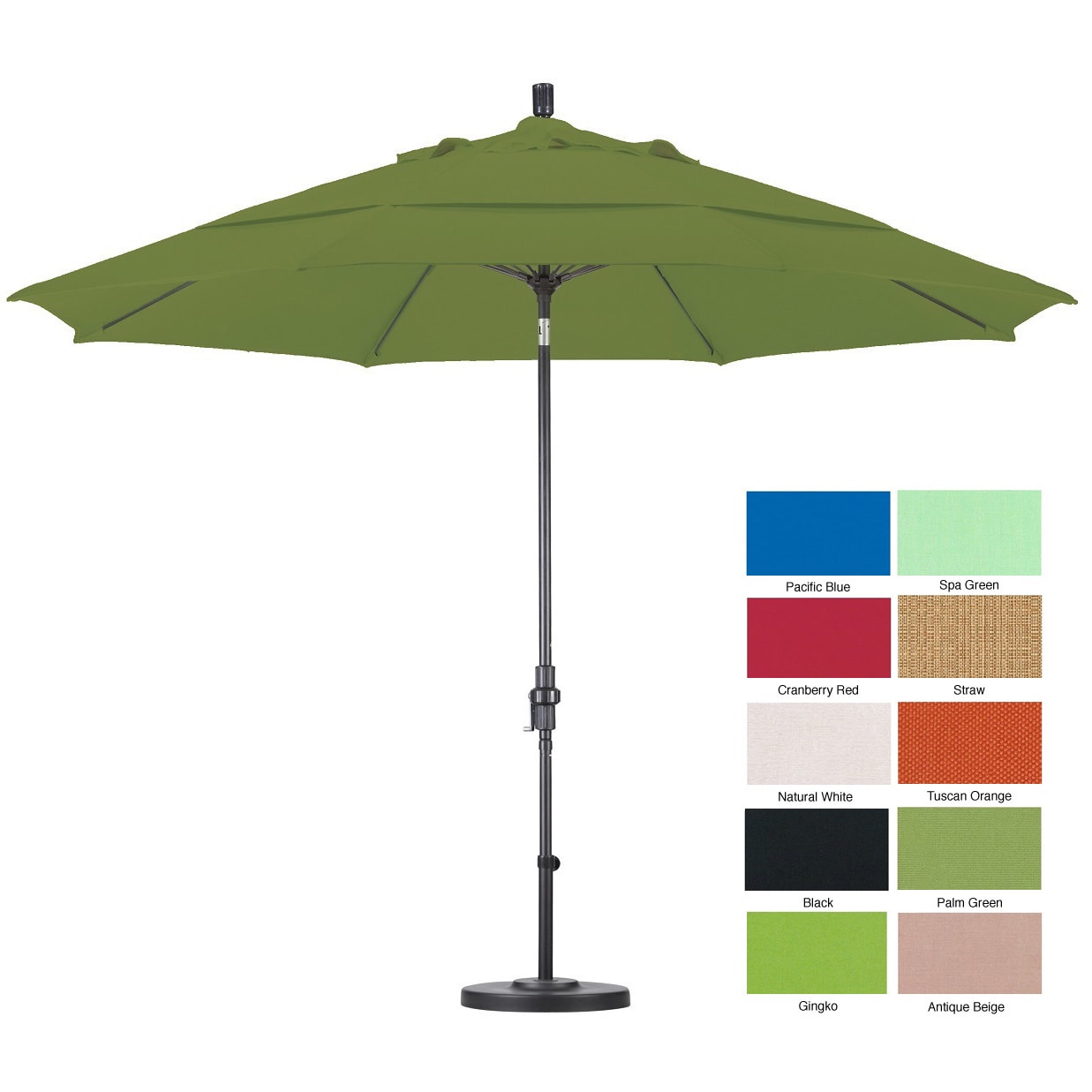 Escada Designs 11 Foot Crank And Push Button Tilt Umbrella With Base 11 Foot Walmart Com Walmart Com