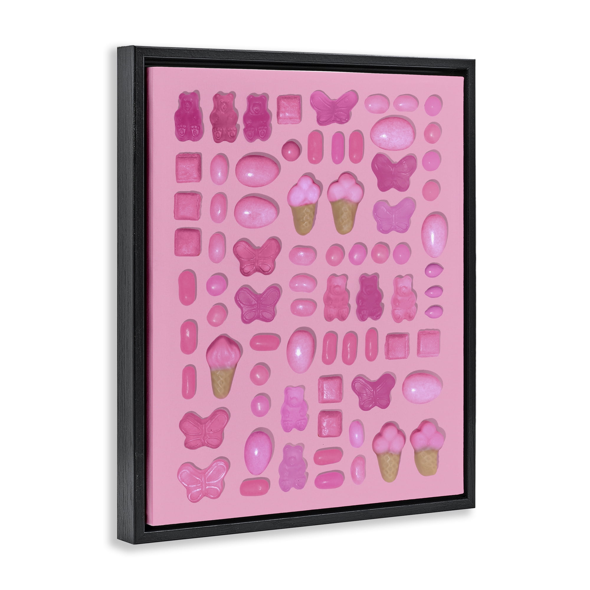 Stupell Industries Pink Toned Candies Black Framed Floater Canvas Wall Art, design by LISH Creative