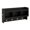 thumbnail image 1 of Woodland 40W Wall Mounted Coat Rack in Black Suede Oak - Engineered Wood, 1 of 10