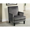 thumbnail image 3 of Best Master Furniture Saladin 30" Transitional Fabric Arm Chair in Light Gray, 3 of 5