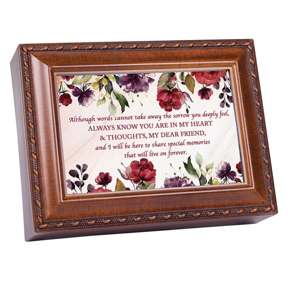 Thoughts Special Memory Woodgrain Jewelry Music Box Plays Edelweiss