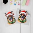 thumbnail image 3 of Hello Winter German Shepherd Frosty Morning Walk Welcome Snowy Christmas Cutout Transfer Sticker Alsatian Dog Lover Gifts Transparent Decal Art Decor - 02018, 3 of 5