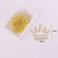thumbnail image 4 of CLIPS DE PAPEL, 100 Pcs PROCESO DE ELECTROLLACIÓN ANI RODPLACIÓN CLIPS DE PAPEL DE ORO CON CAJA DE ALGACIÓN (Corona), 4 of 4