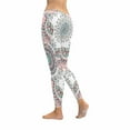 thumbnail image 2 of SUNENAT Tribal Aztec Elephant and Feather Mandala Women's Stretchy Capri Leggings Yoga Running Pant 3XL, 2 of 4