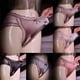 thumbnail image 4 of Women Briefs Lace Underwear Crothless Panties Lingerie Satin Sheer, 4 of 8