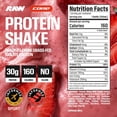 thumbnail image 2 of RAW Ready-to-Drink Protein Shake, Strawberry - RTD Protein Drinks with Grass-Fed Whey Protein Isolate for Post-Workout - Zero-Sugar & Gluten-Free Meal Replacement Drink & Breakfast Shake, 12 Fl Oz, 2 of 9