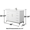thumbnail image 6 of Wyndham Collection Wch818148s-Vca-Unsmxx Amici 48" Free Standing Single Basin Vanity Set -, 6 of 7