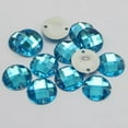 thumbnail image 6 of U8MO 200 Flatback Acrylic Round Sewing Rhinestone Gems Button 12mm Sew on beads-Clear, 6 of 9