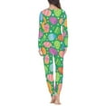 thumbnail image 3 of FKELYI Easter Eggs Pajamas Green Size XS Polyester Long Sleeve Nightwear for Women Sleepwear 2-Pack Comfortable Crew Neck Daily Life Night Wear, 3 of 4