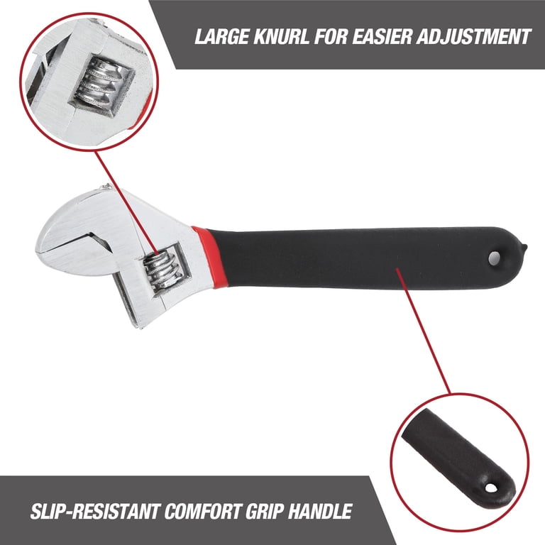 2-Piece Adjustable Wrench Set With Comfort Handles photo 5
