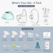 MomMed S21 Double Hands-Free Breast Pump, Leak-Proof Design, 3 Modes & 12 Vacuum Levels Electric Wearable Breast Pump-Green