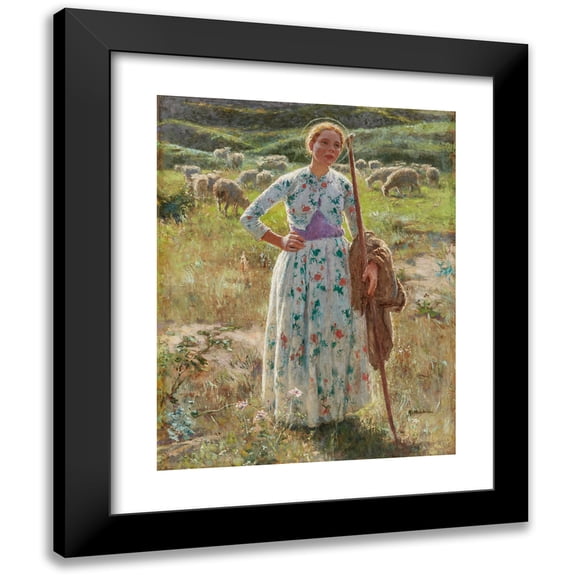 Gari Melchers 12x14 Black Modern Framed Museum Art Print Titled - Joan of Arc
