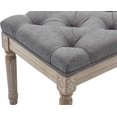 thumbnail image 6 of Hanyu Small Padded Bench, Square Upholstered Rustic Ottoman Bench, Vanity Stools for Bedroom, 15.75" x 15.75" x 15.7" Beige, 6 of 9