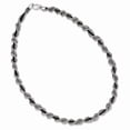 thumbnail image 2 of White Sterling Silver necklace Fancy 18 in and Ruthenium-plated Mesh, 2 of 2