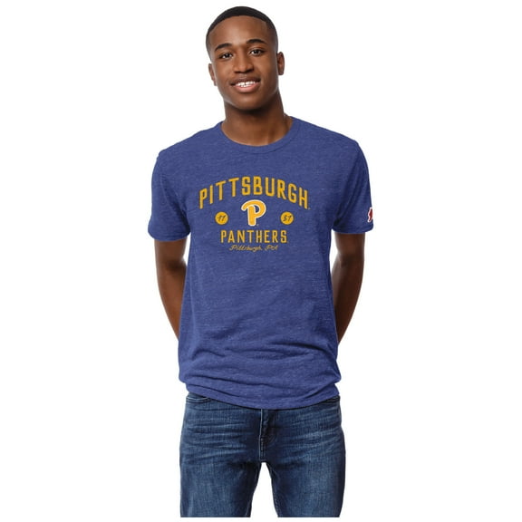 Men's League Collegiate Wear Heather Royal Pitt Panthers Victory Falls Tri-Blend T-Shirt