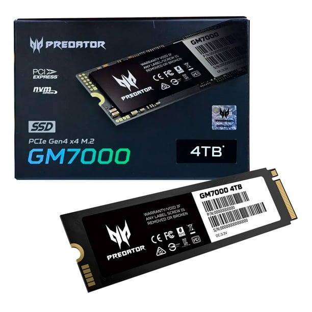 ALMACENAMIENTO SOLIDO PREDATOR ACER GM7000 4TB SSD M.2 PCIE4.0 BL