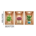 thumbnail image 3 of Calcomanía botánica 3D HWRETIE de 30 x 45 cm,con plantas y flores vibrantes para escaleras,ideal para decorar pasillos comerciales o residenciales, 3 of 3