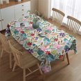 thumbnail image 2 of Pioneer Flower Floral Print Pattern Rectangle Tablecloth 60x84in,Waterproof Polyester Rectangle Table Cloth, Wipeable Spillproof Polyester Tablecloth for Dining, Camping, Indoor and Outdoor, 2 of 5