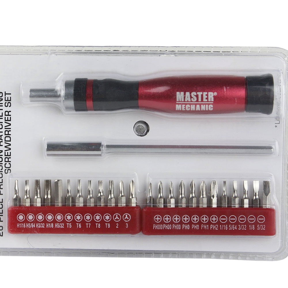 HANGZHOU GREAT STAR INDUST Precision Ratcheting Screwdriver Set, 26-Pc. 167512
