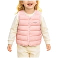 thumbnail image 3 of Splozh Kids Fleece Vests Lightweight Vest Warm Cute Sleeveless Jacket Soft Fall Winter Clothes Outerwear Coat,Light Pink,12-18 Months, 3 of 6