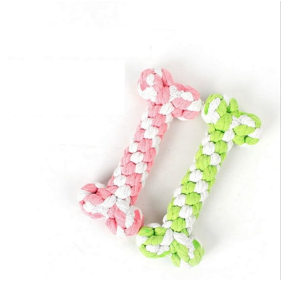 1Pc 15cm Pet Toys Supplies Cotton Rope Chew Knot Dog Bone Durable Braided Rope