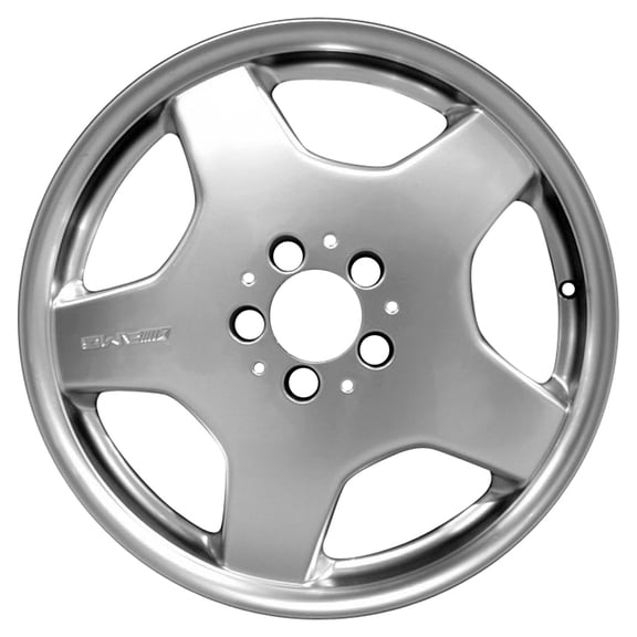 Pre-Owned Original Equipment Machined Lip and Painted Silver Front Aluminum Wheel 18 x 8.5 fits 2001 Mercedes-Benz CL500 (Good)