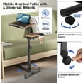 Rolling Laptop Desk Cart, Mobile End Table Height Adjustable Bedside
