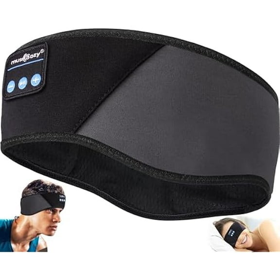 ZLC Bluetooth 5.4 Sleep Headphones Headband, Wireless Music Earphones Sleeping Eye Mask, Cool Tech Gadgets for Women, Mom, Sports, Workout, Running, Unique Gifts