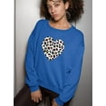 thumbnail image 2 of Colorful Heart Cheetah Print Sweatshirt Women -Image by Shutterstock, Female Medium, 2 of 4