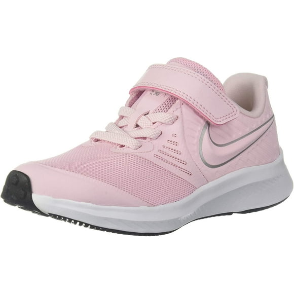 Nike Boys Star Runner 2 (PSV) Sneaker, Pink Foam/Metallic Silver - Volt, 12C Child US Little Kid