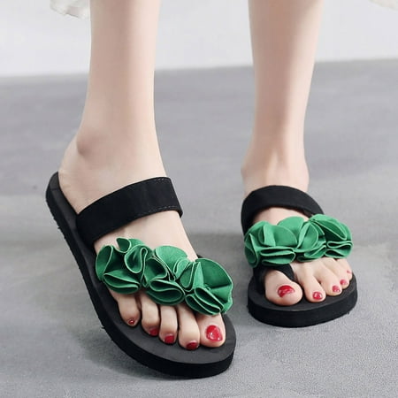 

Summer Slippers For Women Beach Accesseories Flip Flops For Women Women Beach Breathable Flowers Sandals Home Slipper Flip-Flops Flat Shoes Swimming Pool Accessories Mens Women Slippers