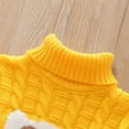 thumbnail image 4 of Odeerbi Toddler Boys Girls Fleece Lined Turtleneck Sweater Winter Thermal Cable Knit Sweater 1-12 Years Kids Owl Print Loose Velvet Sweater Long Sleeve Sweater Toddler Clothes Yellow, 4 of 7