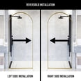 thumbnail image 6 of VIGO Arden 34 in. W x 78 in. H Framed Fixed Shower Screen Door in Matte Brushed Gold with 3/8 in. (10mm) Clear Glass, 6 of 13