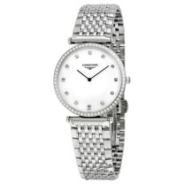 Longines La Grande Classique Stainless Steel Mother-Of-Pearl Dial Diamonds Quartz Womens Watch L4.741.0.80.6